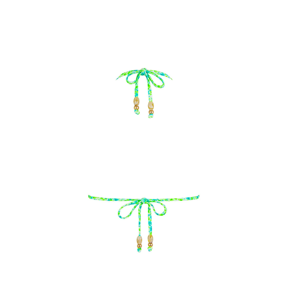 Trio Ring Triangle Bikini Top - Apple Blossom