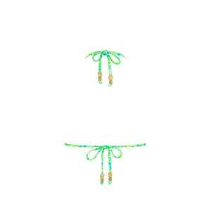 Trio Ring Triangle Bikini Top - Apple Blossom