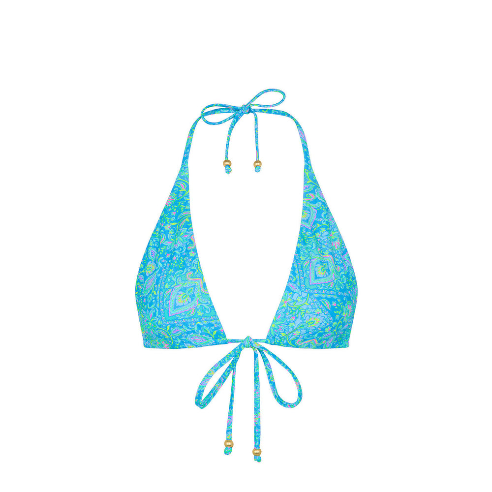 Front Tie Halter Bikini Top - Stargaze