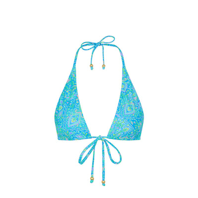 Front Tie Halter Bikini Top - Stargaze