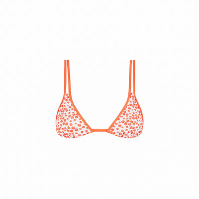 Twin Strap Bralette Bikini Top - Orange Fantasy