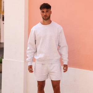 Unisex Crew Neck Sweater - Silver Stone